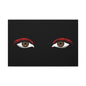 Red Lashes Wall Art Canvas — Glam Eyes Makeup Decor