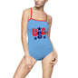 USA Themed Women's One-Piece Swimsuit, Summer Swimwear, Patriotic Beachwear, Ideal for Pool Party, 4th of July Celebration, Vacation Attire