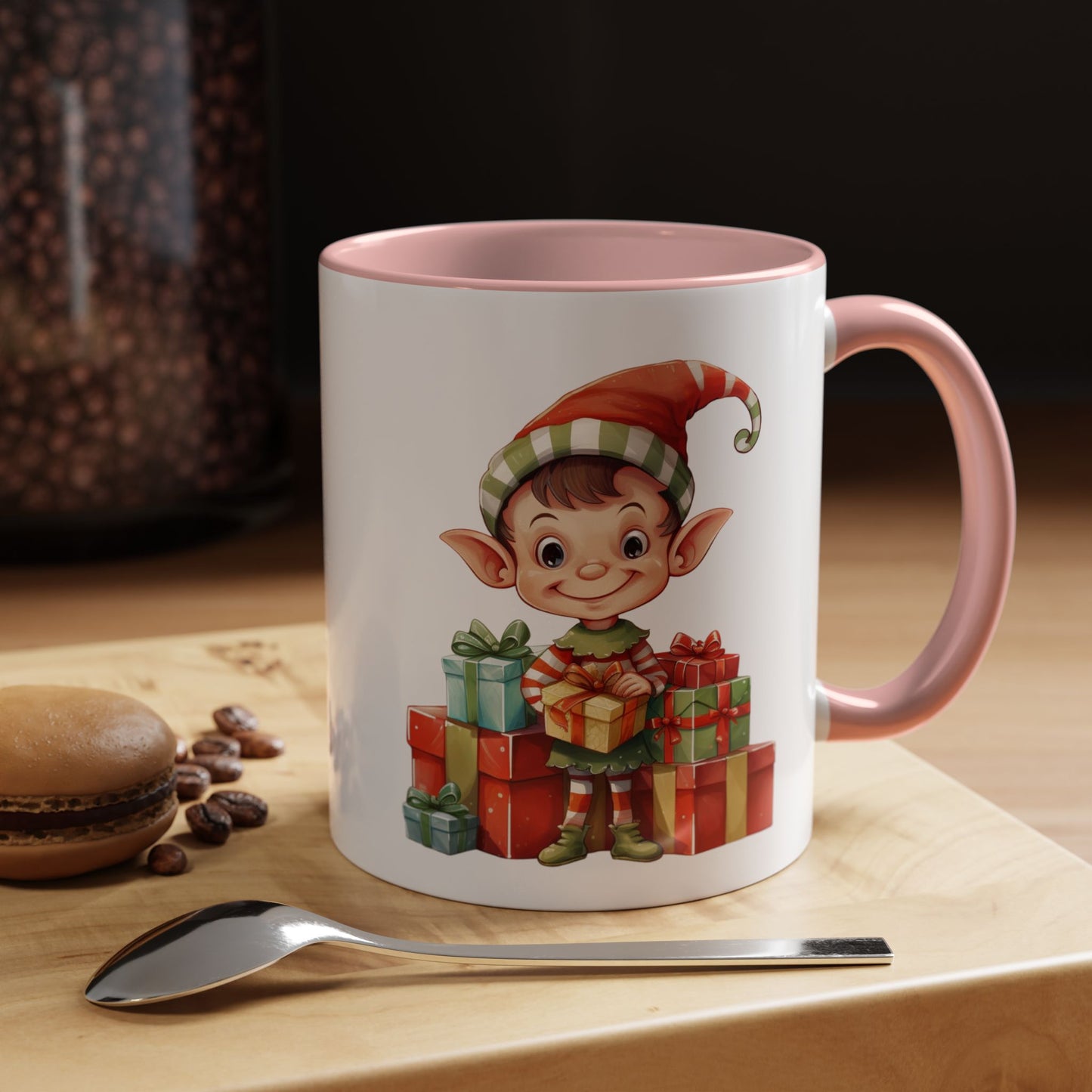 Holiday Elf Coffee Mug - Festive Gift Mug, Christmas Decor, Cute Elf Mug, Coffee Lover Gift, Winter Holiday Drinkware
