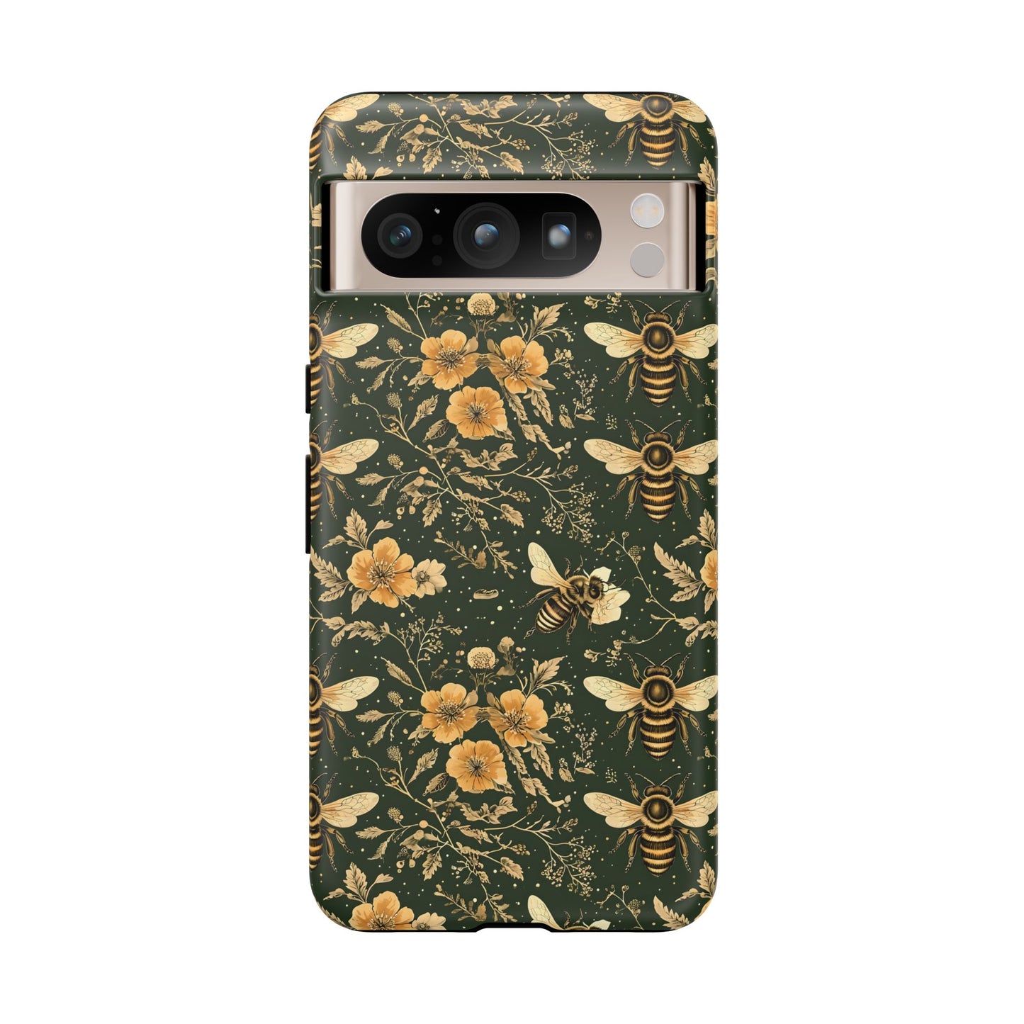 Nature-Inspired Phone Case, Tough Cases for Nature Lovers, Floral Bee Design, Eco-Friendly Gift, Summer Vibes, Trendy Phone Accessory,