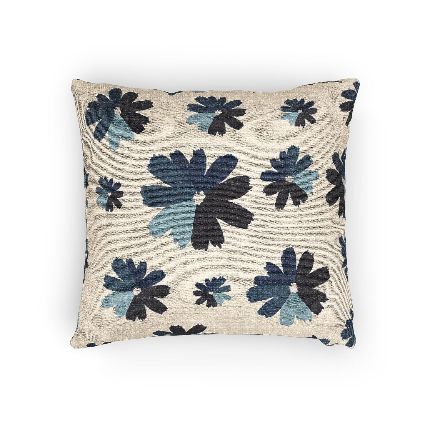 Boho Floral Woven Pillow, Cozy Cushion for Home Décor, Gift for Housewarming, Modern Accent for Living Room, Decorative Throw Pillow