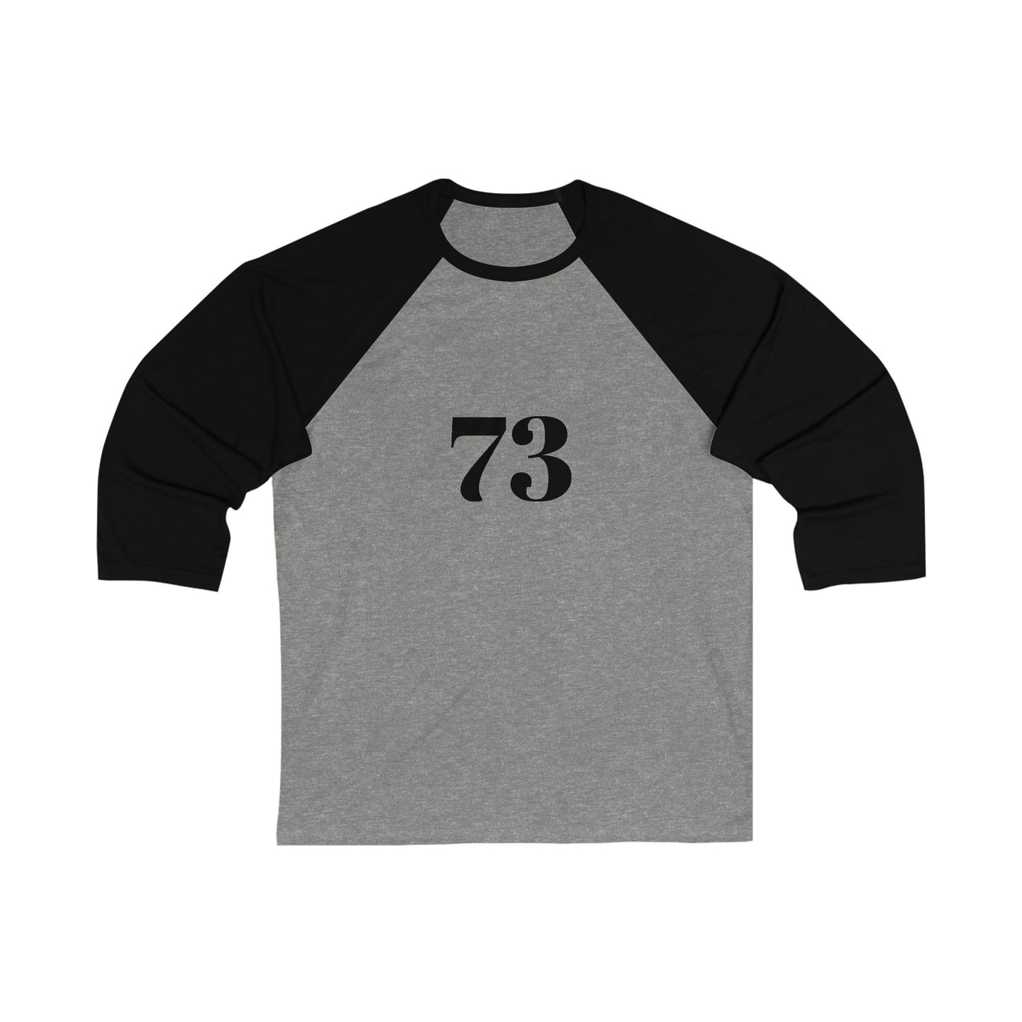 Casual Unisex Baseball Tee with 73 Design