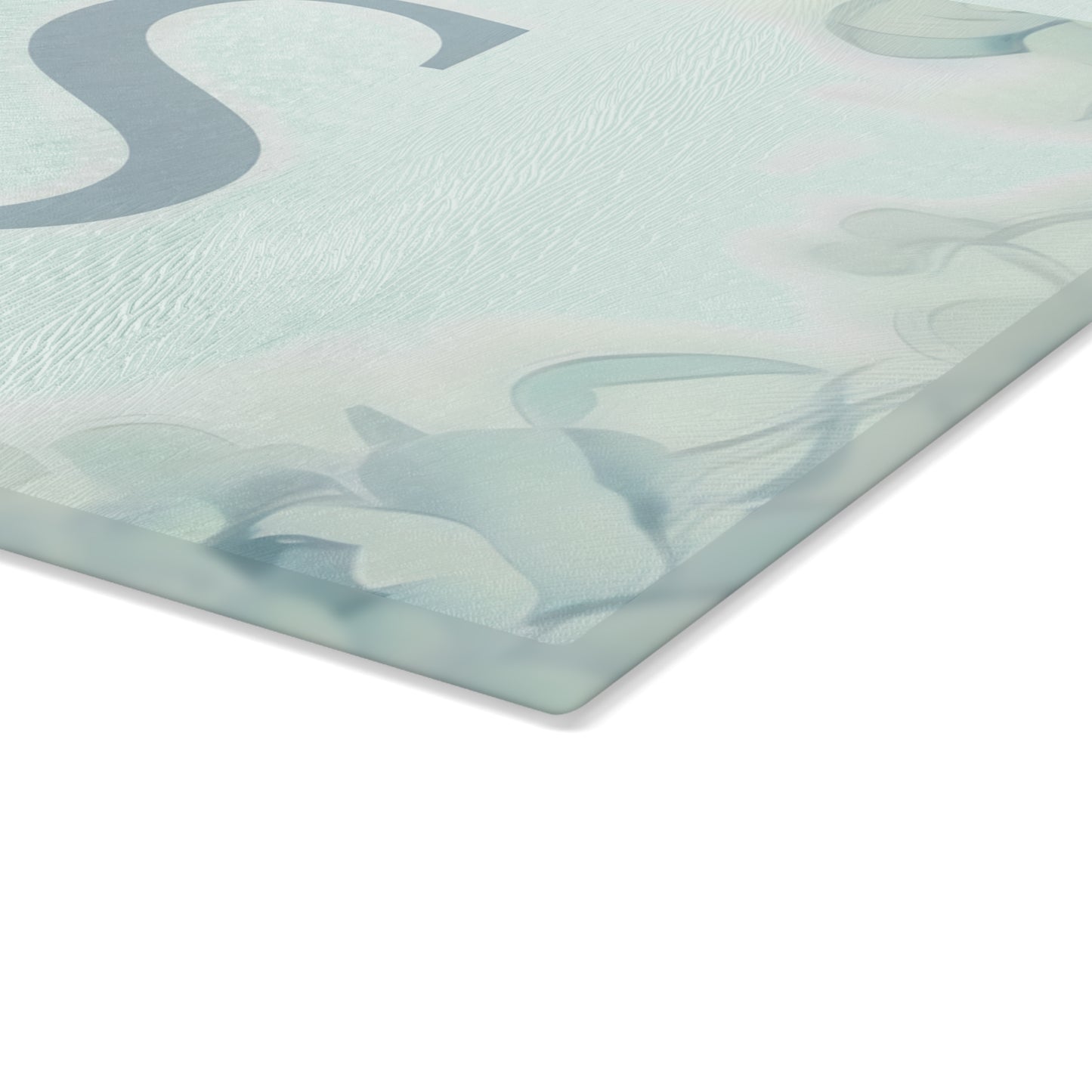 Personalized Floral Initial Glass Cutting Board, Kitchen Decor, Wedding Gift, Housewarming, Culinary Gift, Custom Kitchenware