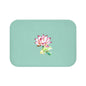 Lotus Flower Bath Mat, Spa Decor, Bathroom Accessory, Floral Bath Rug, Zen Home Gift, Relaxation Themed