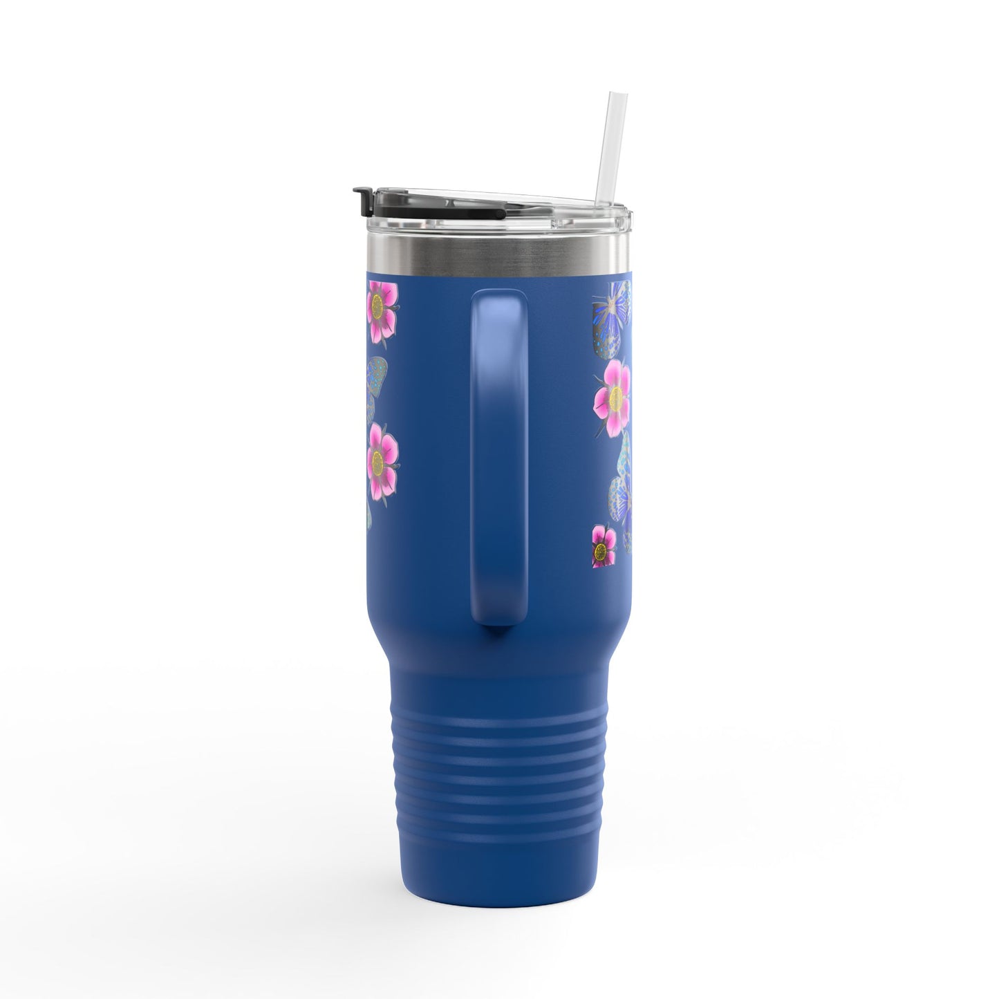Floral Butterfly Insulated Travel Mug, 40oz - Perfect for Nature Lovers, On-the-Go Coffee, Outdoor Adventures, Birthday Gift, [...]