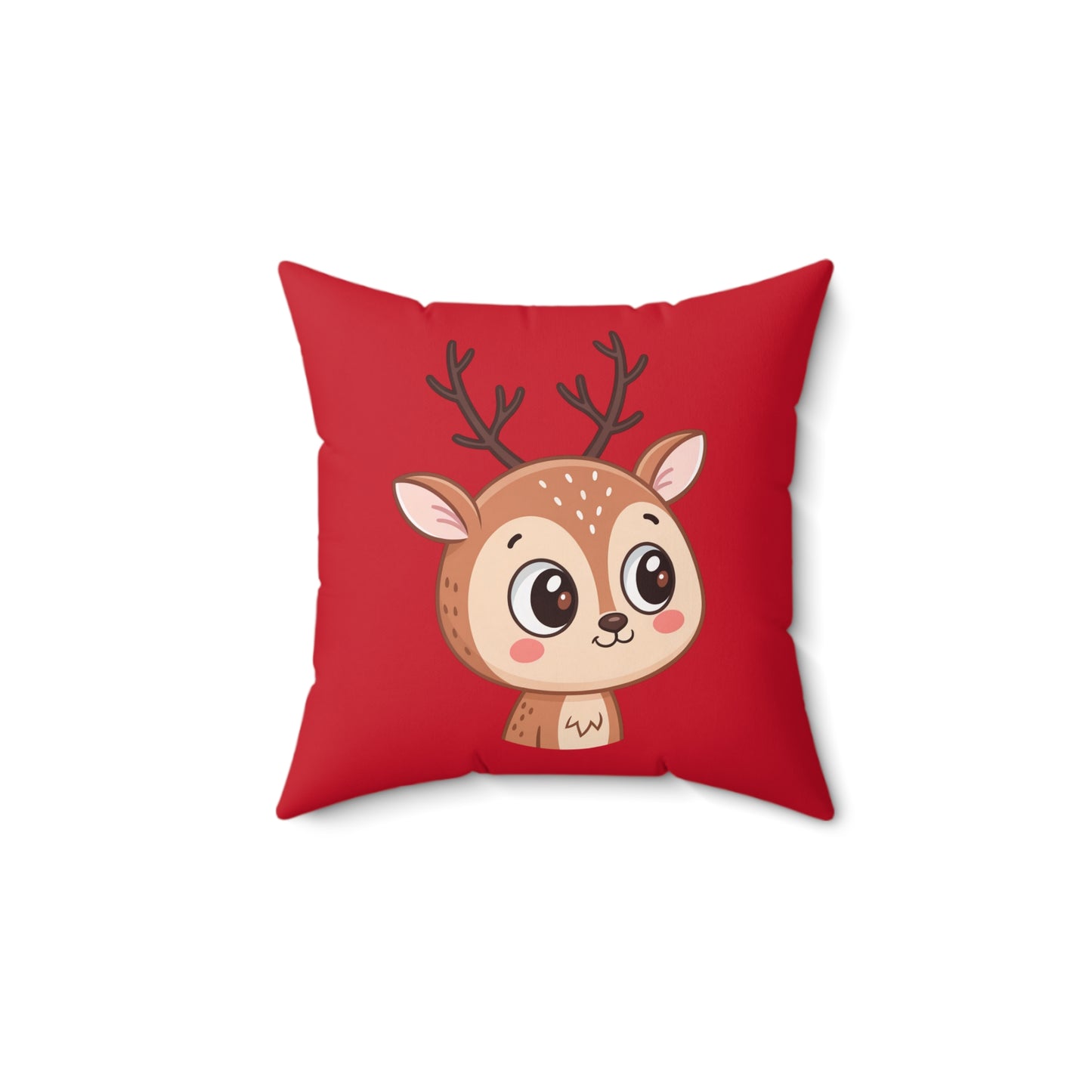 Adorable Reindeer Pillow, Cute Holiday Decor, Soft Accent Cushion, Cozy Christmas Gift, Festive Home Accessories, Kids Room Decoration