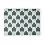 Palm Leaf Glass Cutting Board — Modern Mint Patterned Kitchen Board