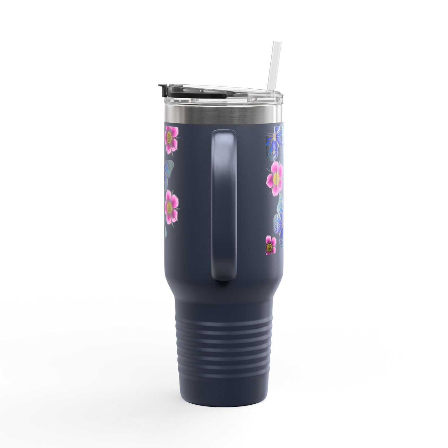 Floral Butterfly Insulated Travel Mug, 40oz - Perfect for Nature Lovers, On-the-Go Coffee, Outdoor Adventures, Birthday Gift, [...]