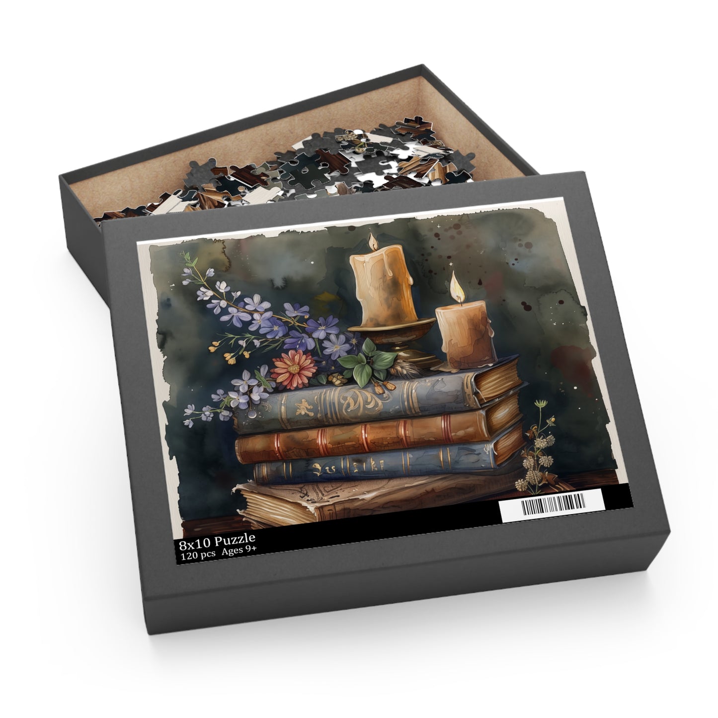 Cozy Candlelit Books Puzzle - Perfect Gift for Book Lovers, Family Activity, Home Decor, Relaxation, Fun Challenges