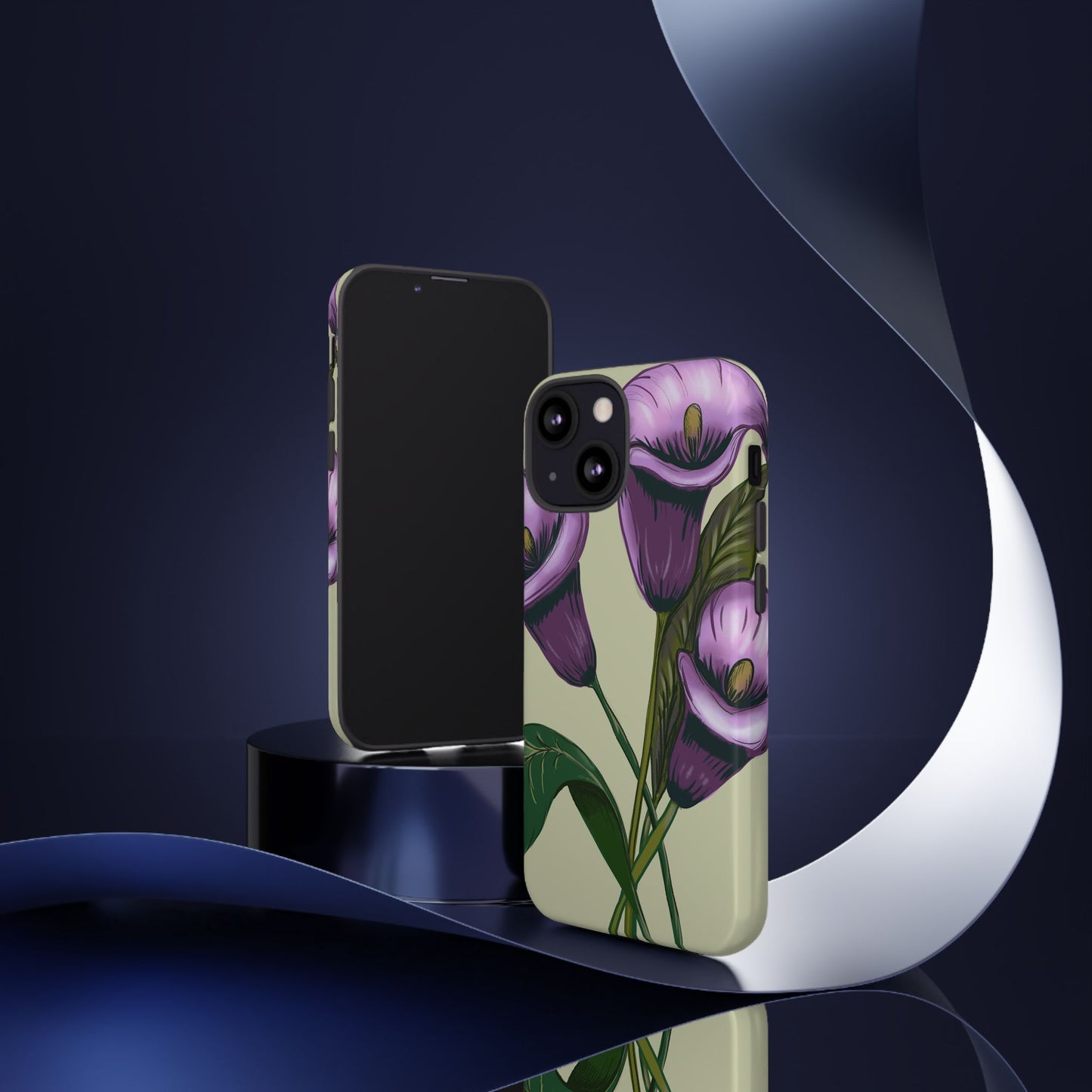 Floral Phone Case - Tough Cases, Purple Flower Design, Cell Phone Accessories, Gift for Her, Nature Lover Essentials