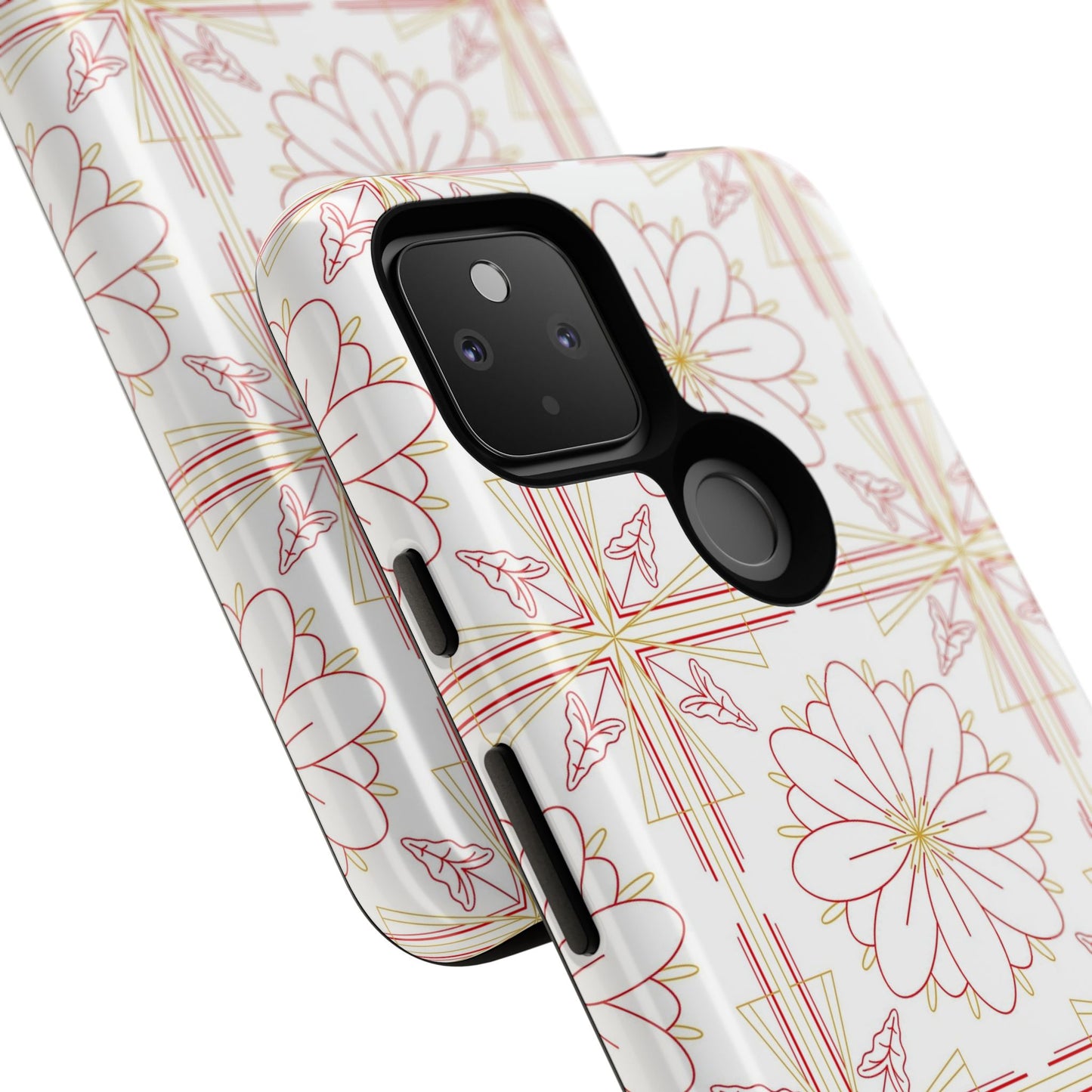 Floral Pattern Phone Case - Stylish Tough Case, Flower Design, Cute Mobile Cover, Phone Accessory, Gift for Her, Spring Style