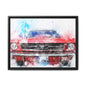 Matte Canvas, Framed Mustang Car