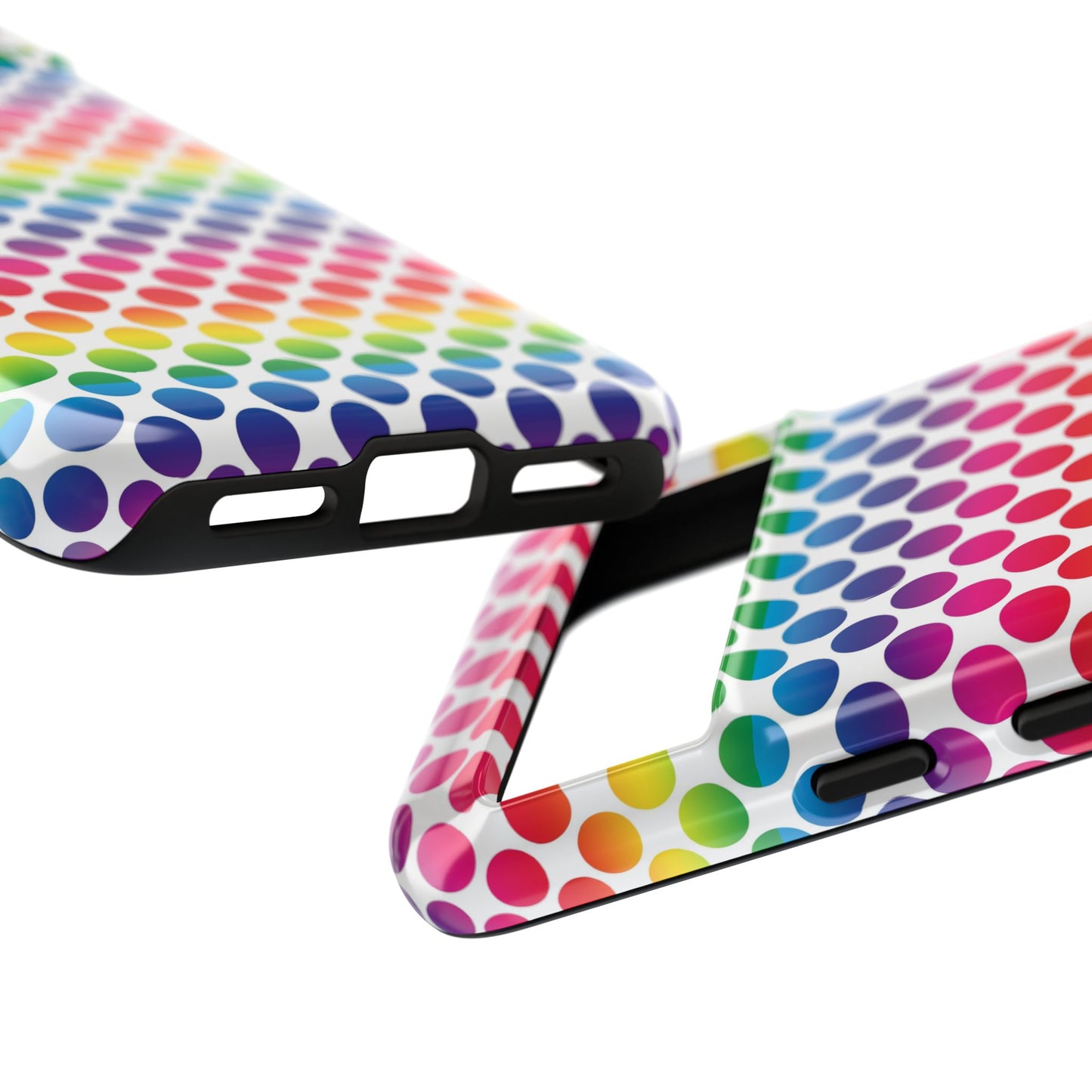 Rainbow Dot Phone Case, Colorful Phone Cover, Fun Phone Accessory, Gift for Friends, Trendy Mobile Case