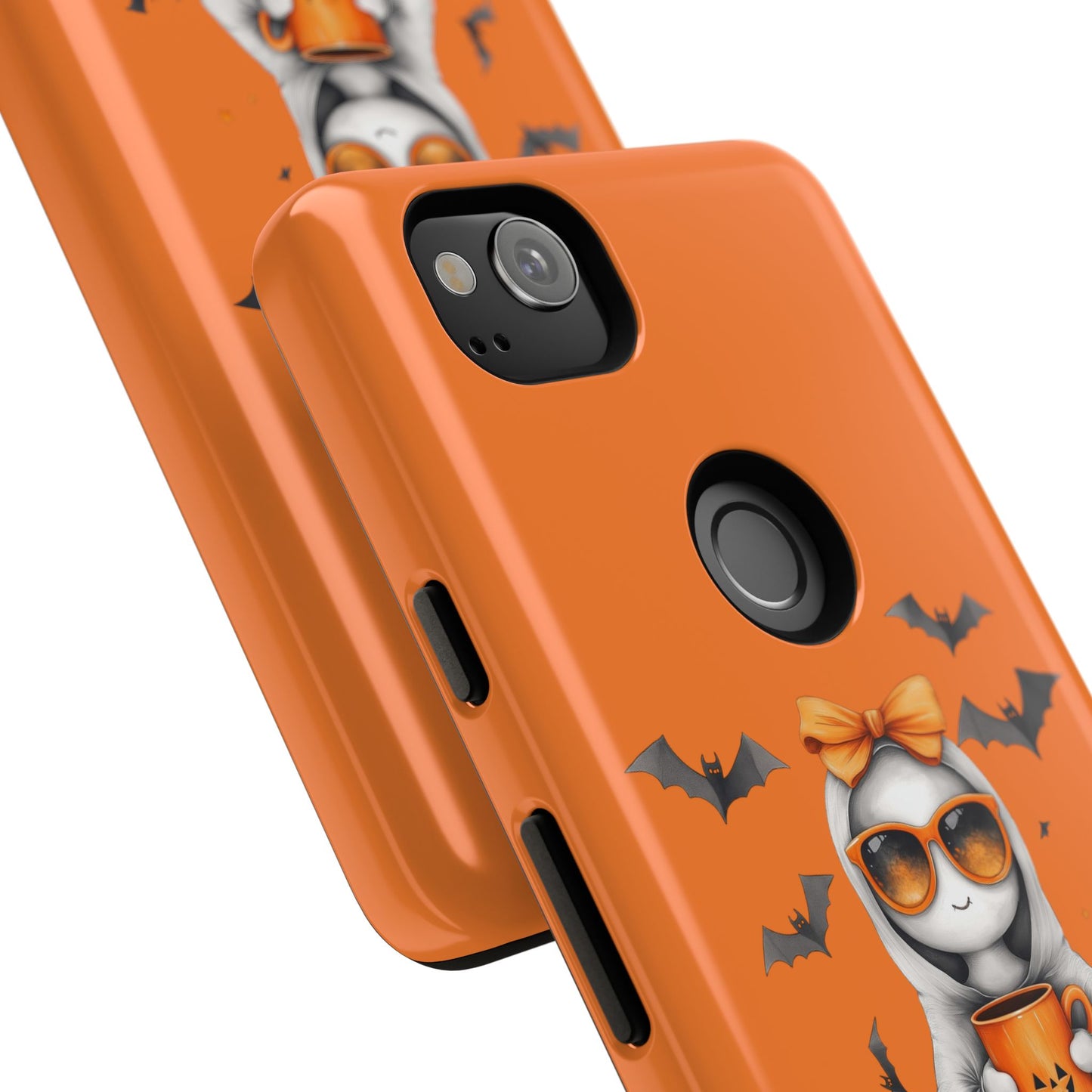 Halloween Ghost Phone Case, Cute Cat Ghost Case, Autumn Phone Cover, Spooky Season Gift, Trick or Treat Case