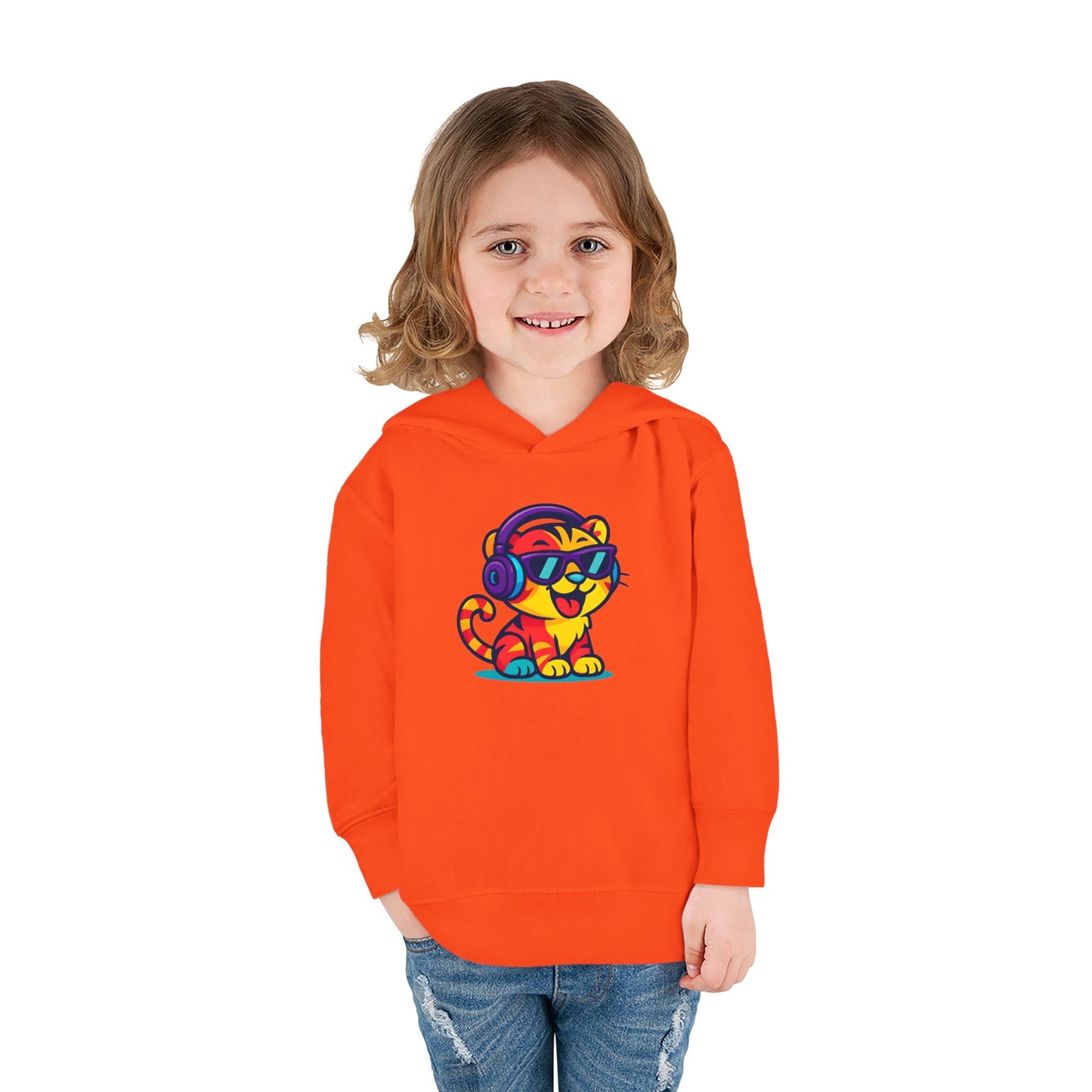 Colorful Tiger Hoodie for Toddlers | Fun Pullover for Kids, Cute Toddler Apparel, Kids' Gift, Birthday Present, Playtime Wear