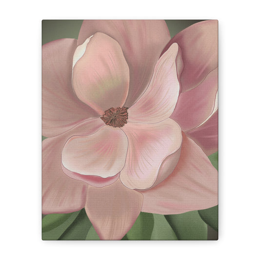 Matte Canvas, Stretched, 1.25" Pink Flowers