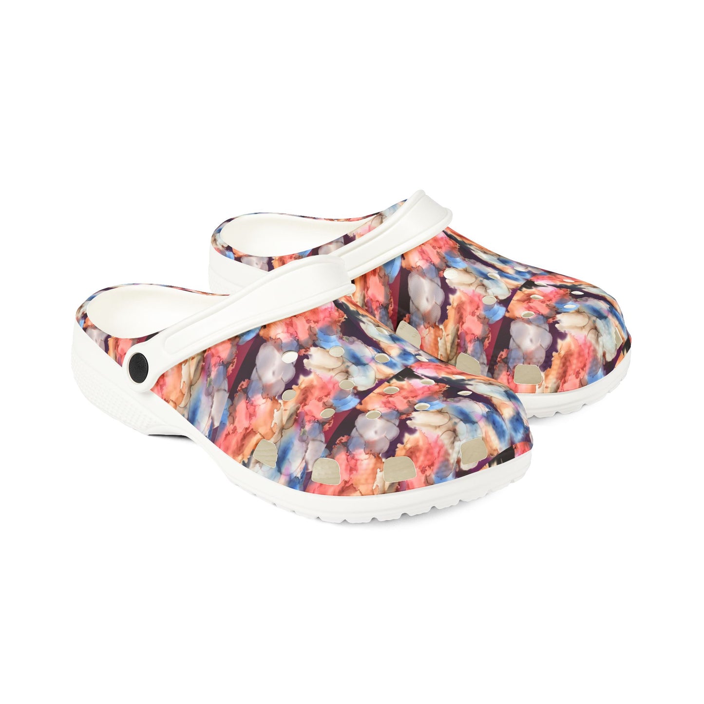 Floral Splash EVA Foam Clogs — Lightweight Garden & Beach Shoes