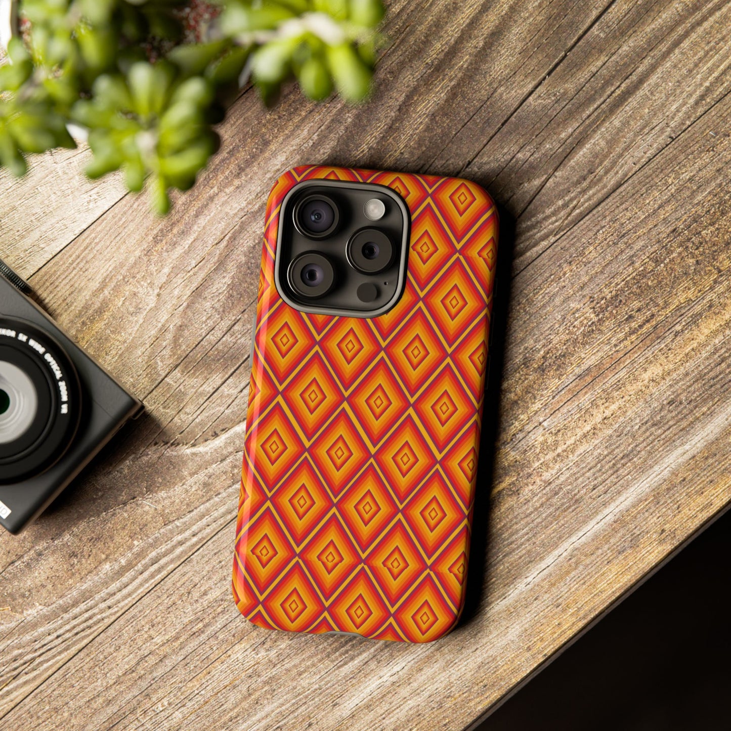 Geometric Phone Case, Tough Cases for Protection, Stylish Smartphone Cover, Vibrant Patterned Phone Accessory, Unique Gift Idea, [...]