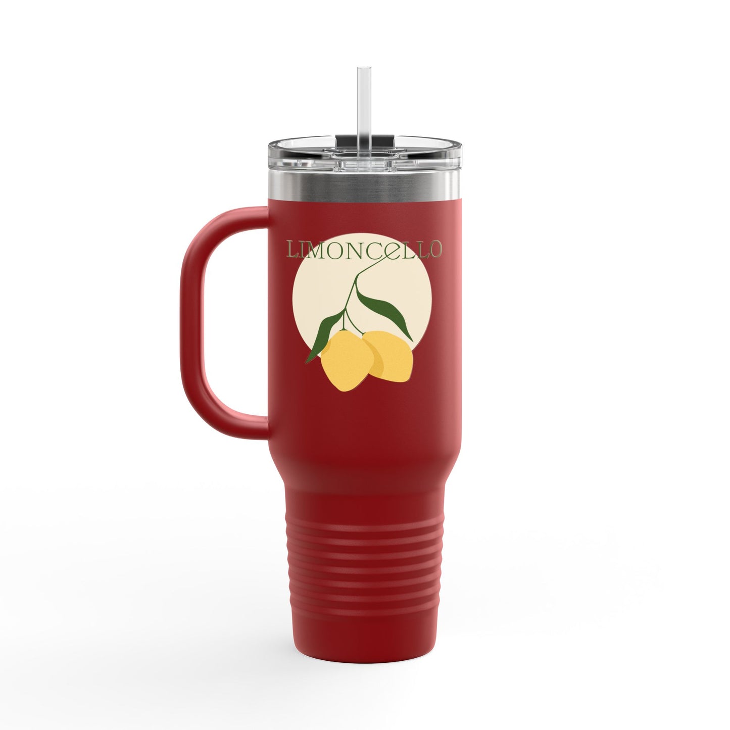 Limoncello Insulated Travel Mug, 40oz - Perfect for Road Trips, Summer Picnics, Camping, and Gift Ideas, Travel Mug for Lemon Lovers