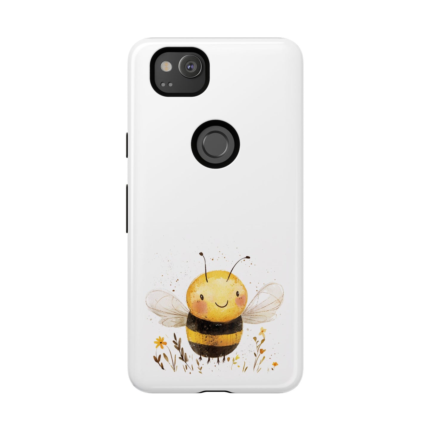 Bee Phone Case, Cute Bee Design, Tough Phone Cover, Gift for Nature Lovers, Floral Bee Mobile Case, Bee-themed Accessory