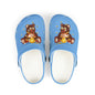 Kids Teddy Bear Honey Clogs — Blue EVA Foam Slip-On Shoes