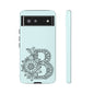 Personalized Tough Phone Case- Letter B, Floral Monogram Cell Phone Cover, Custom Protective Case, Unique Gift, Birthday, Graduation