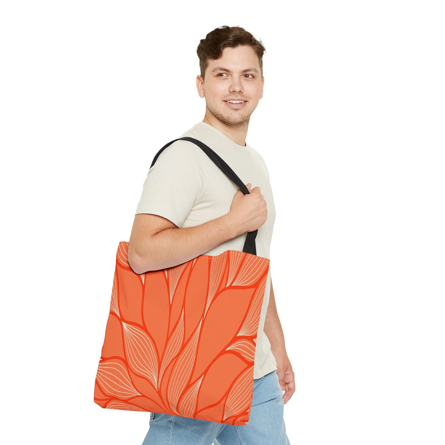 Vibrant Leafy Tote Bag, Stylish Grocery Bag, Eco-Friendly Shopping Tote, Floral Summer Tote, Gift for Plant Lovers