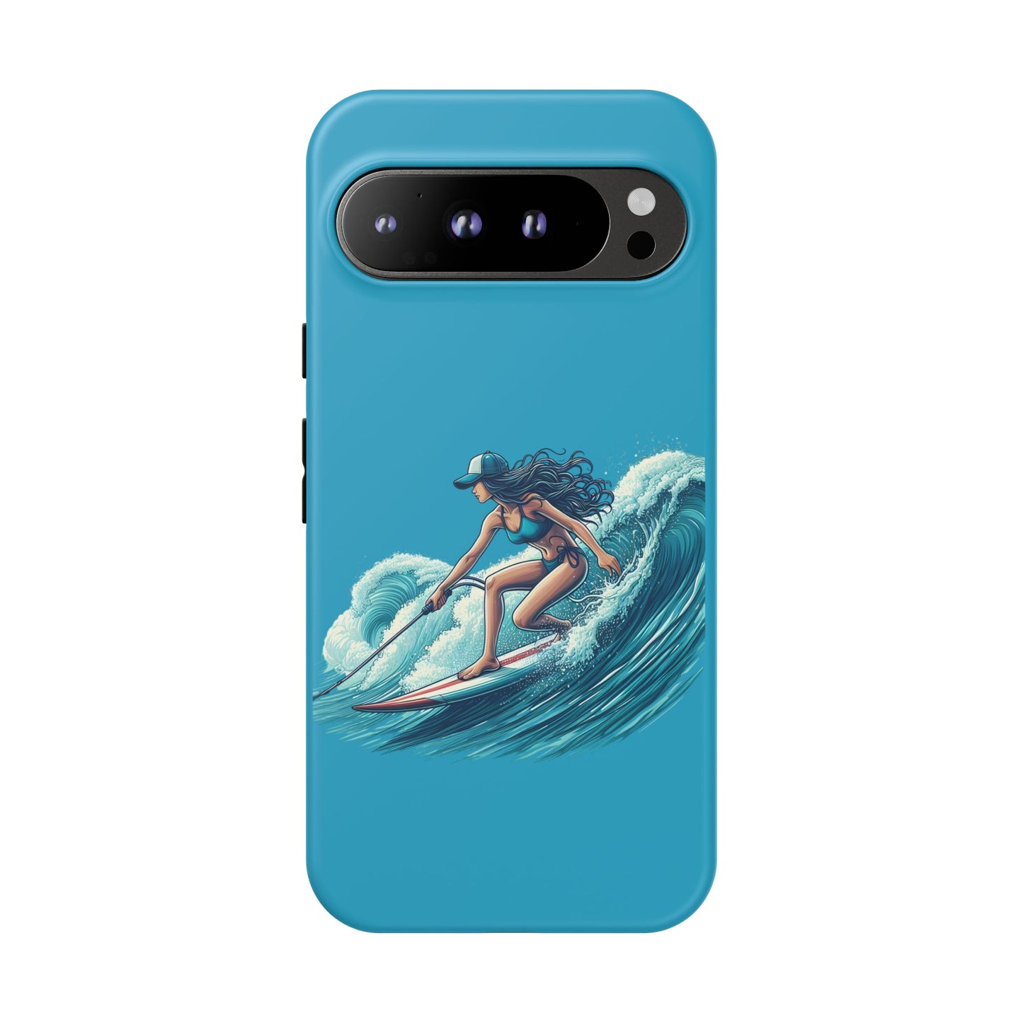 Surfing Phone Case, Coastal Vibes Phone Cover, Tough Cases for Beach Lovers, Ocean Art Phone Accessories, Summer Gift Idea
