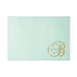 Monogram Glass Cutting Board – Elegant Gold 'B' on Mint or Clear