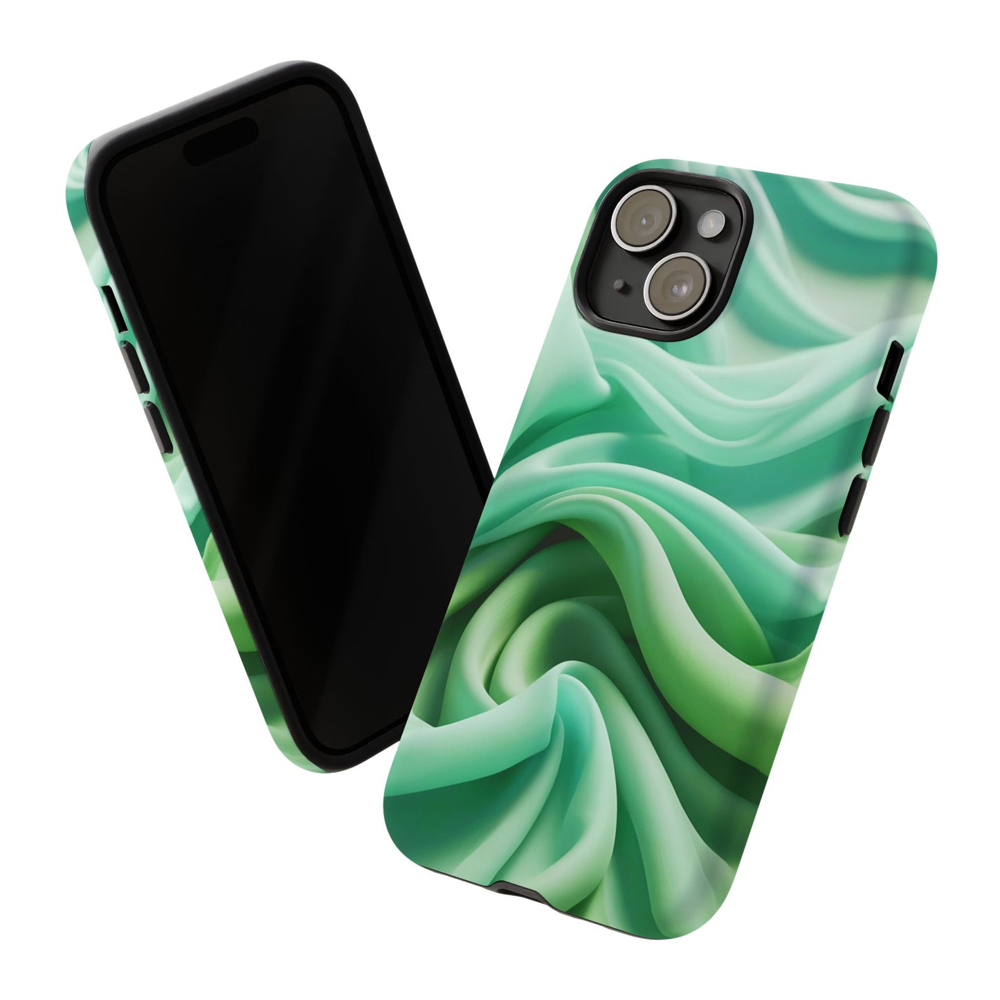 Stylish Phone Case, Tough Case, Green Abstract Design, Cell Phone Cover, Unique Gift, Trendy Accessory