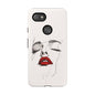 Stylish Phone Case with Artistic Lip Design, Femme Tech Accessory, Trendy Device Cover, Gift for Her, Unique Phone Accessories
