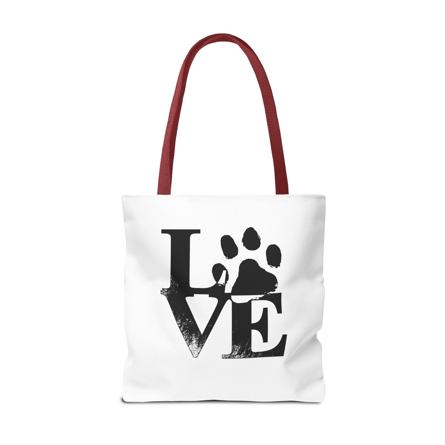 Love Paw Print Tote Bag, Pet Lover's Gift, Eco-Friendly Shopping Bag, Animal Rescue Fundraiser, Personalized Pet Tote