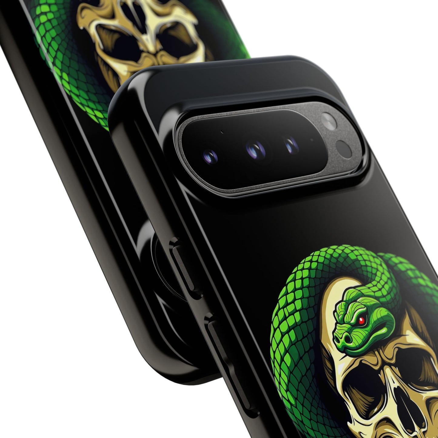 Skull & Snake Phone Case | Tough Cases, Protective Cover, Edgy Phone Accessories, Gothic Gift, Halloween Decor