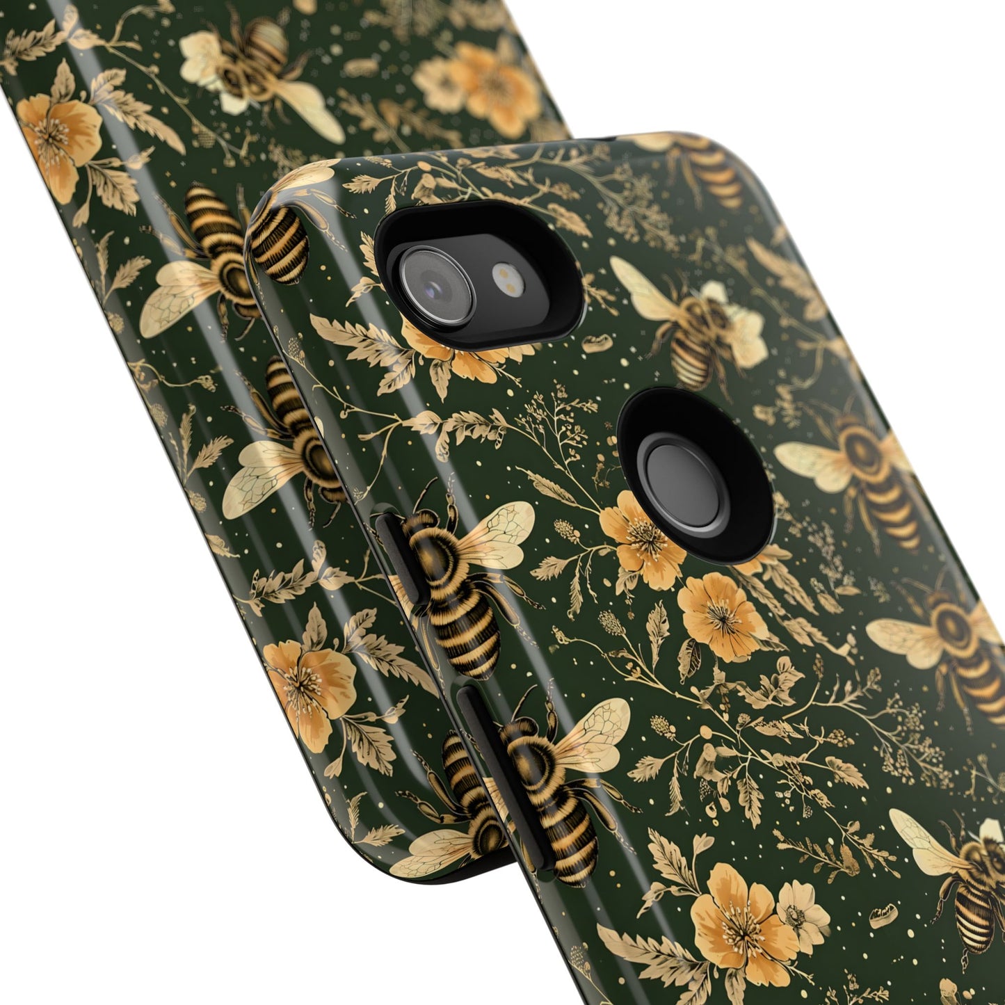 Nature-Inspired Phone Case, Tough Cases for Nature Lovers, Floral Bee Design, Eco-Friendly Gift, Summer Vibes, Trendy Phone Accessory,