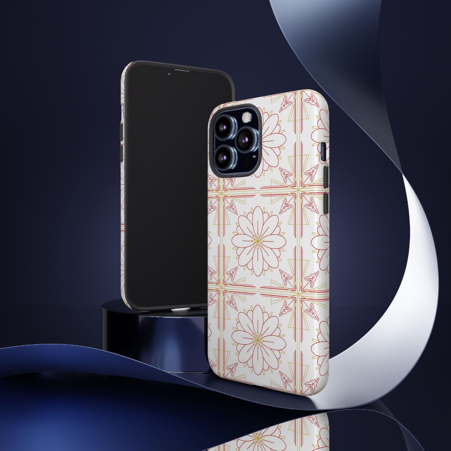 Floral Pattern Phone Case - Stylish Tough Case, Flower Design, Cute Mobile Cover, Phone Accessory, Gift for Her, Spring Style