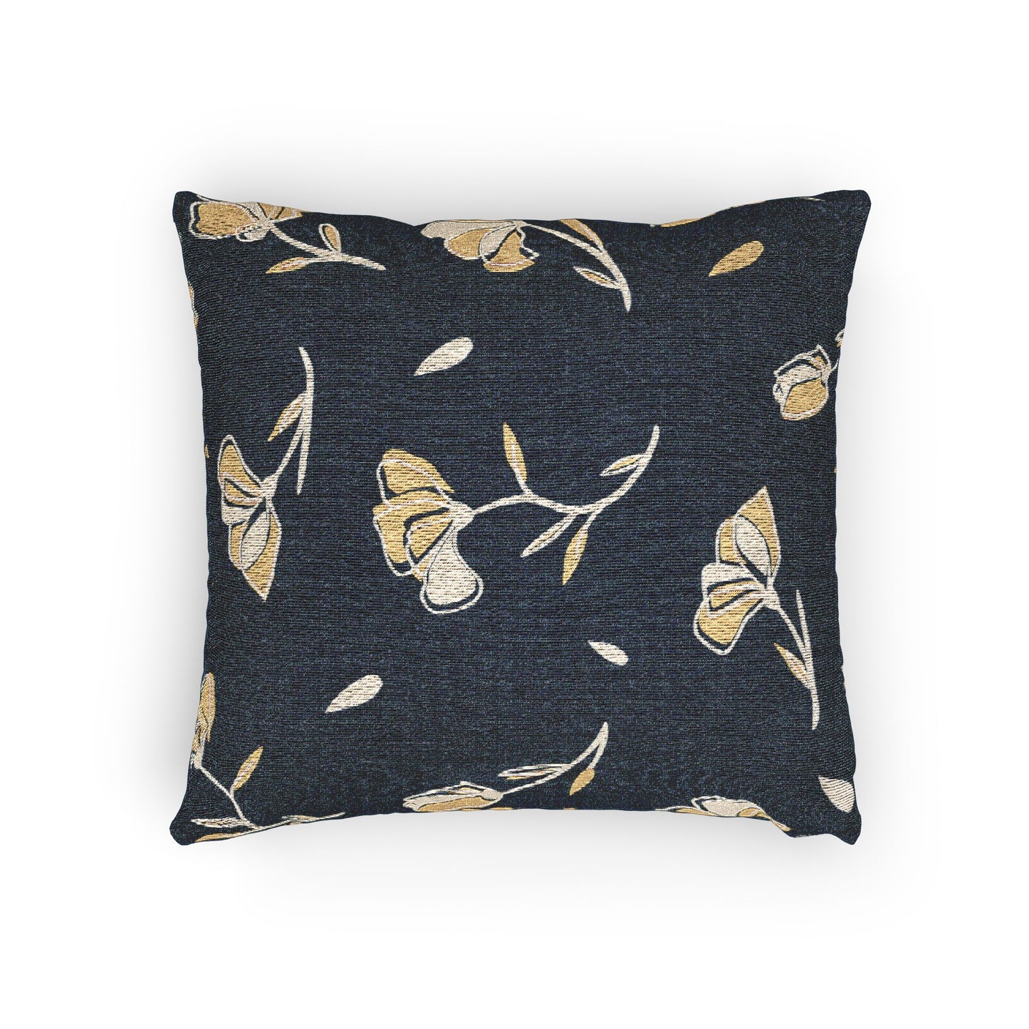 Floral Woven Pillow, Cozy Home Decor, Boho Throw Cushion, Living Room Accent, Gift for Housewarming, Nature-Inspired Design