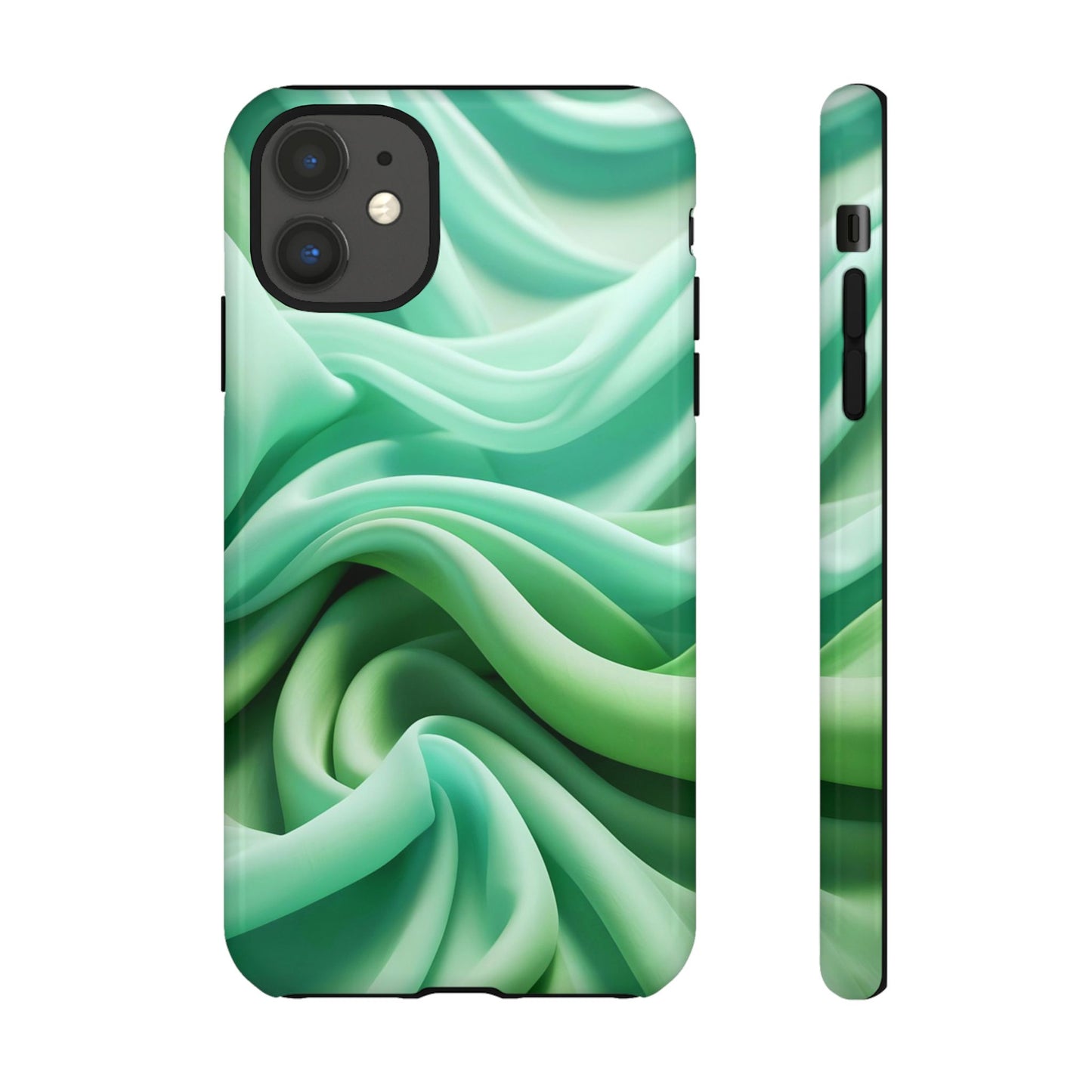 Stylish Phone Case, Tough Case, Green Abstract Design, Cell Phone Cover, Unique Gift, Trendy Accessory
