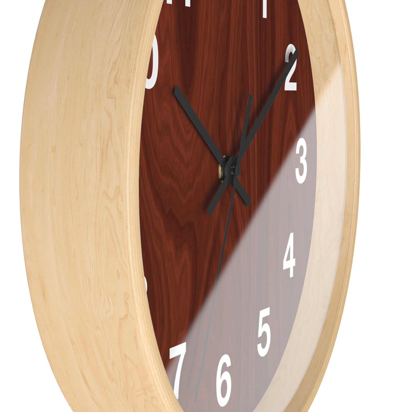 Natural Wood Wall Clock, Rustic Home Decor, Boho Style Clock, Modern Design, Gift for Housewarming, Office Clock