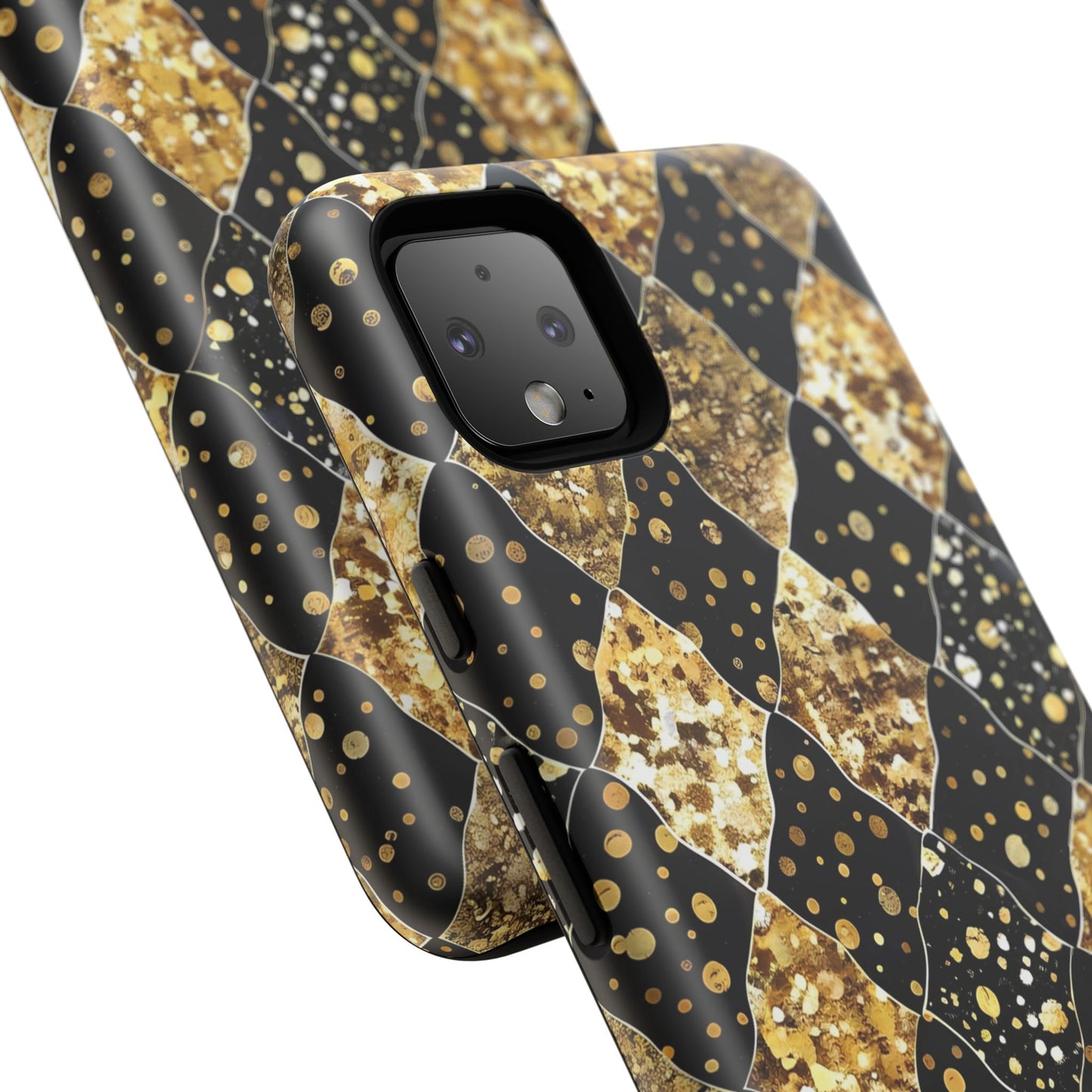 Elegant Gold & Black Phone Case for Tough Protection