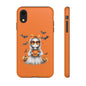 Halloween Ghost Phone Case, Cute Cat Ghost Case, Autumn Phone Cover, Spooky Season Gift, Trick or Treat Case