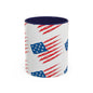 Patriotic Accent Coffee Mug | USA Flag Design, Perfect Gift for Veterans & Independence Day, Coffee Lover's Merchandise, Red White [...]