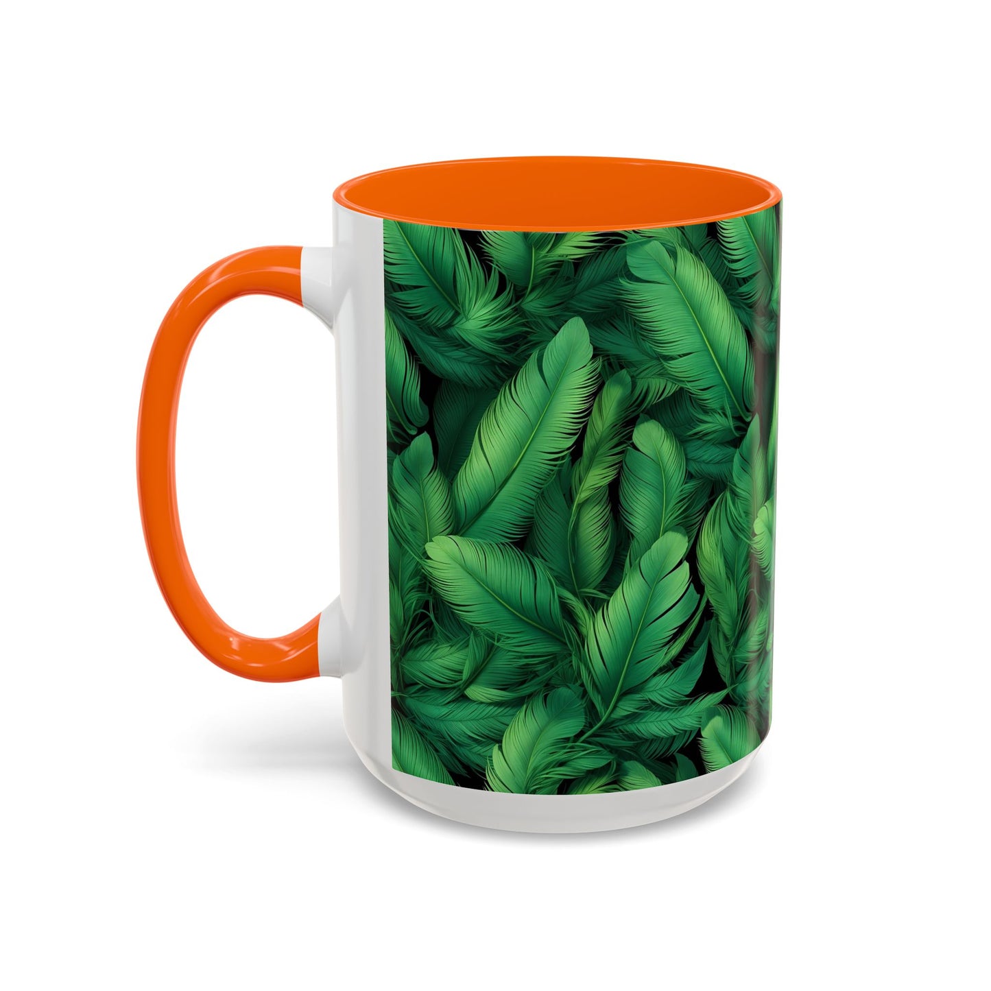 Tropical Leaf Coffee Mug - Green Botanical Drinkware, Ideal Gift for Nature Lovers, Home Decor, Tropical Theme, Eco-Friendly Beverage