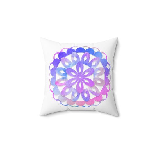 Colorful Mandala Throw Pillow, Decorative Cushions, Boho Home Decor, Gift for Her, Cozy Living Room Accent