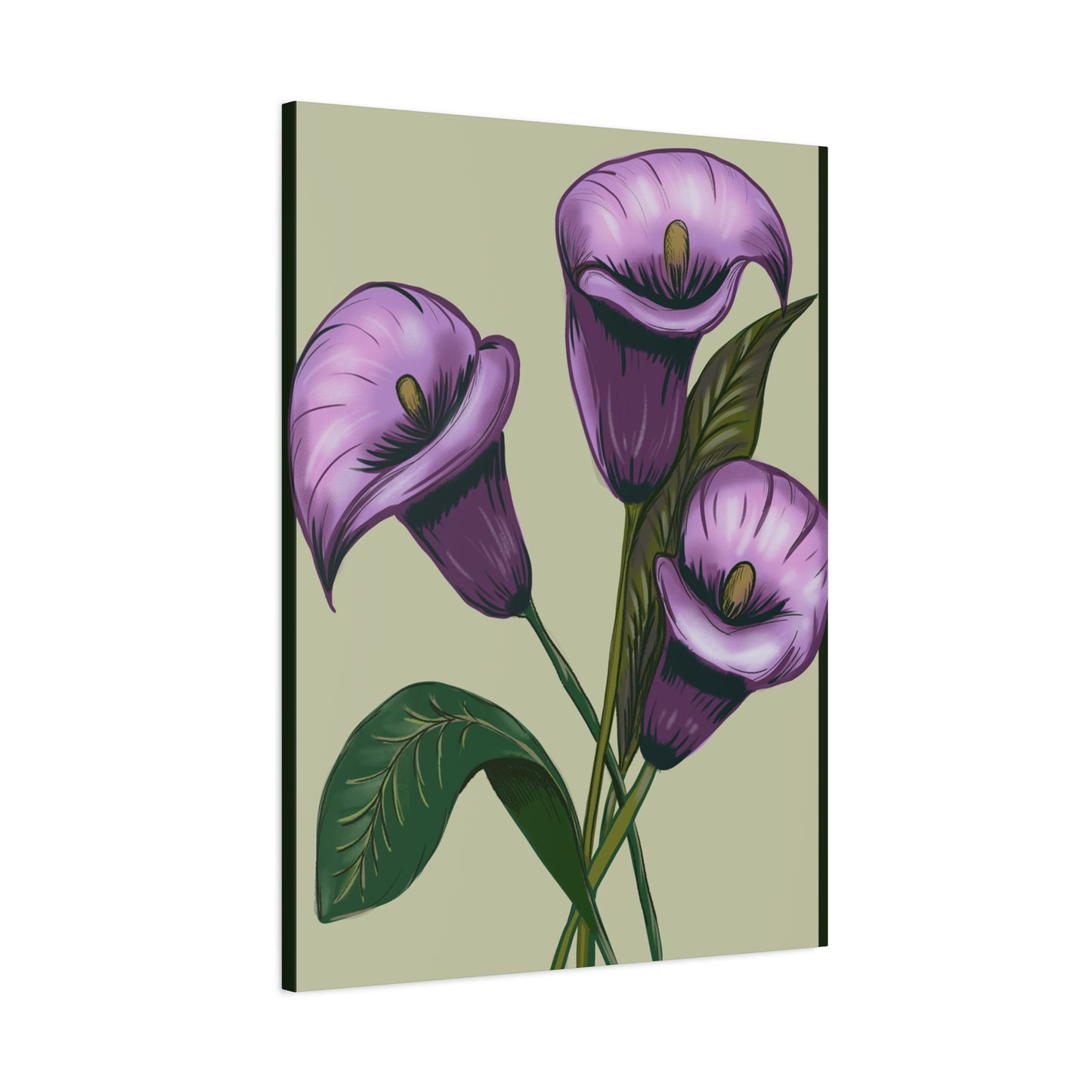 Copy of Matte Canvas, Stretched, 1.25" Purple Flowers