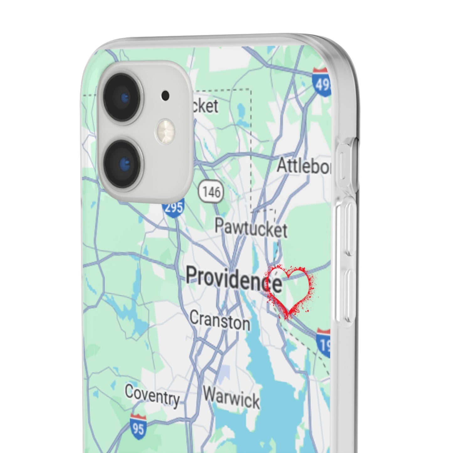 Providence Heart Map Phone Case - Custom Flexible Smartphone Protector, Gift for Her, Map Lover's Accessory, Personalized Case, Travel [...]