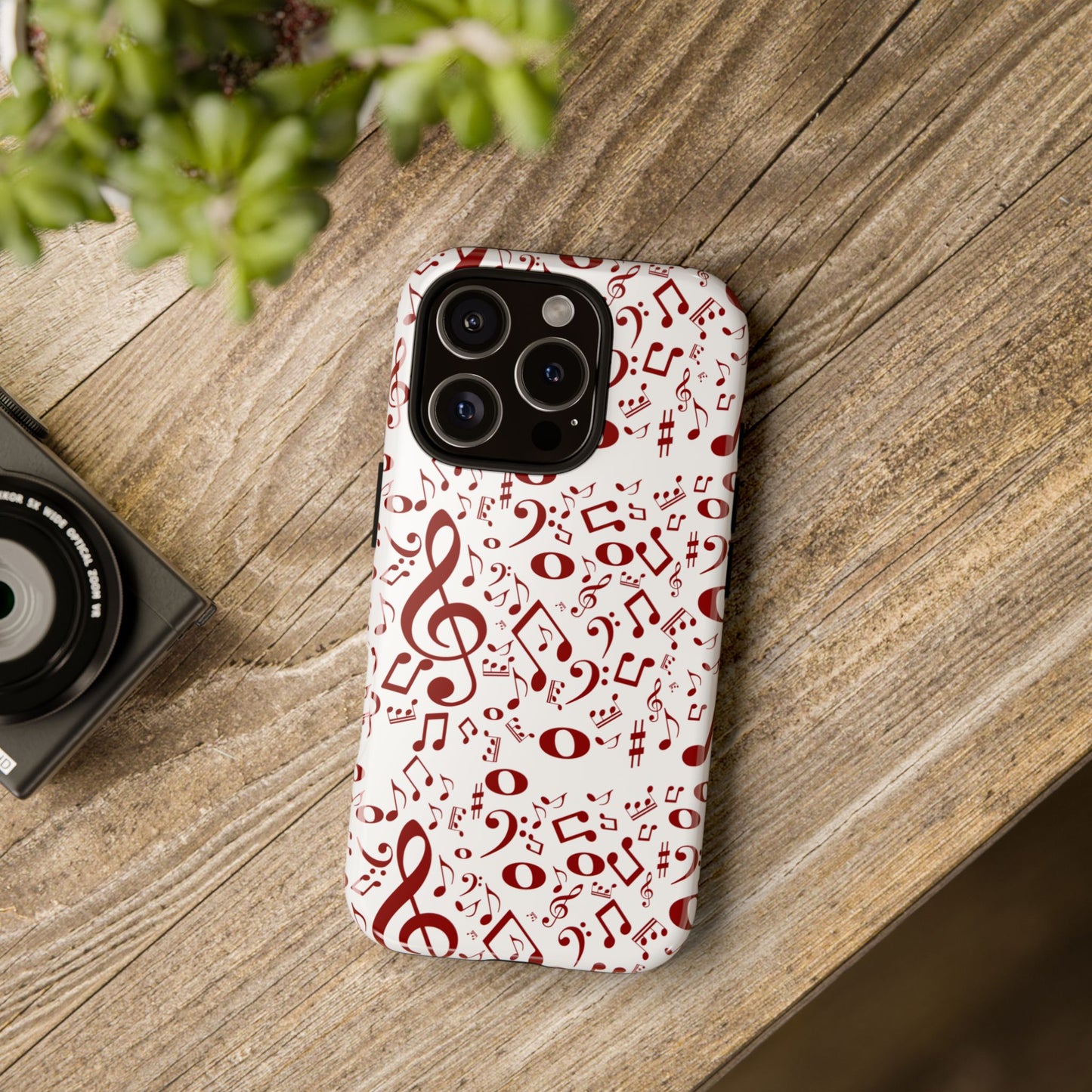 Musical Note Phone Case, Tough iPhone Cover, Gift for Musicians, Customizable, Music Lover's Accessory, Durable Phone Protection
