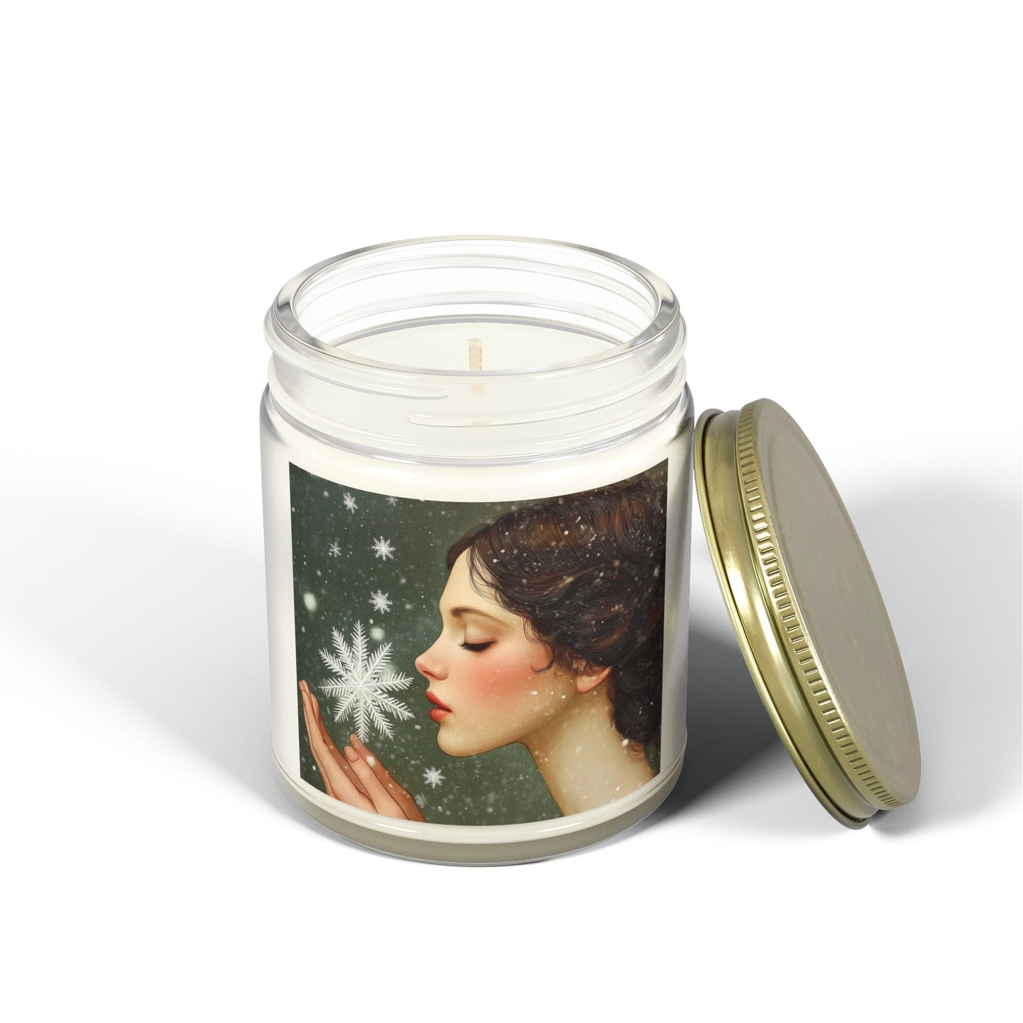 Coconut Apricot Scented Candle, Limited Edition Winter Candle, Decorative Home Fragrance, Gift for Her, Cozy Holiday Decor