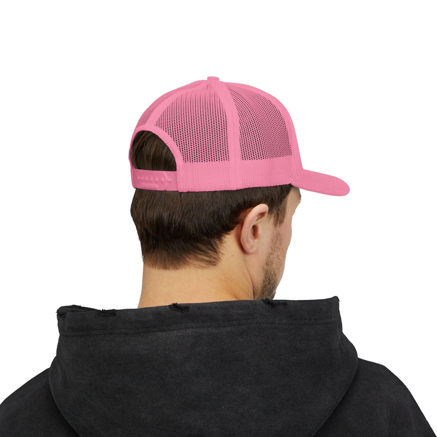 Don’t Look Back Snapback Trucker Cap — Retro Rainbow Embroidered Hat