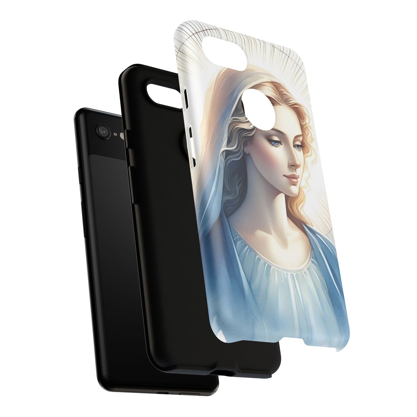 Beautiful Mary Phone Case, Tough Phone Case, Inspirational Tech Accessory, Gift for Her, Religious Phone Cover