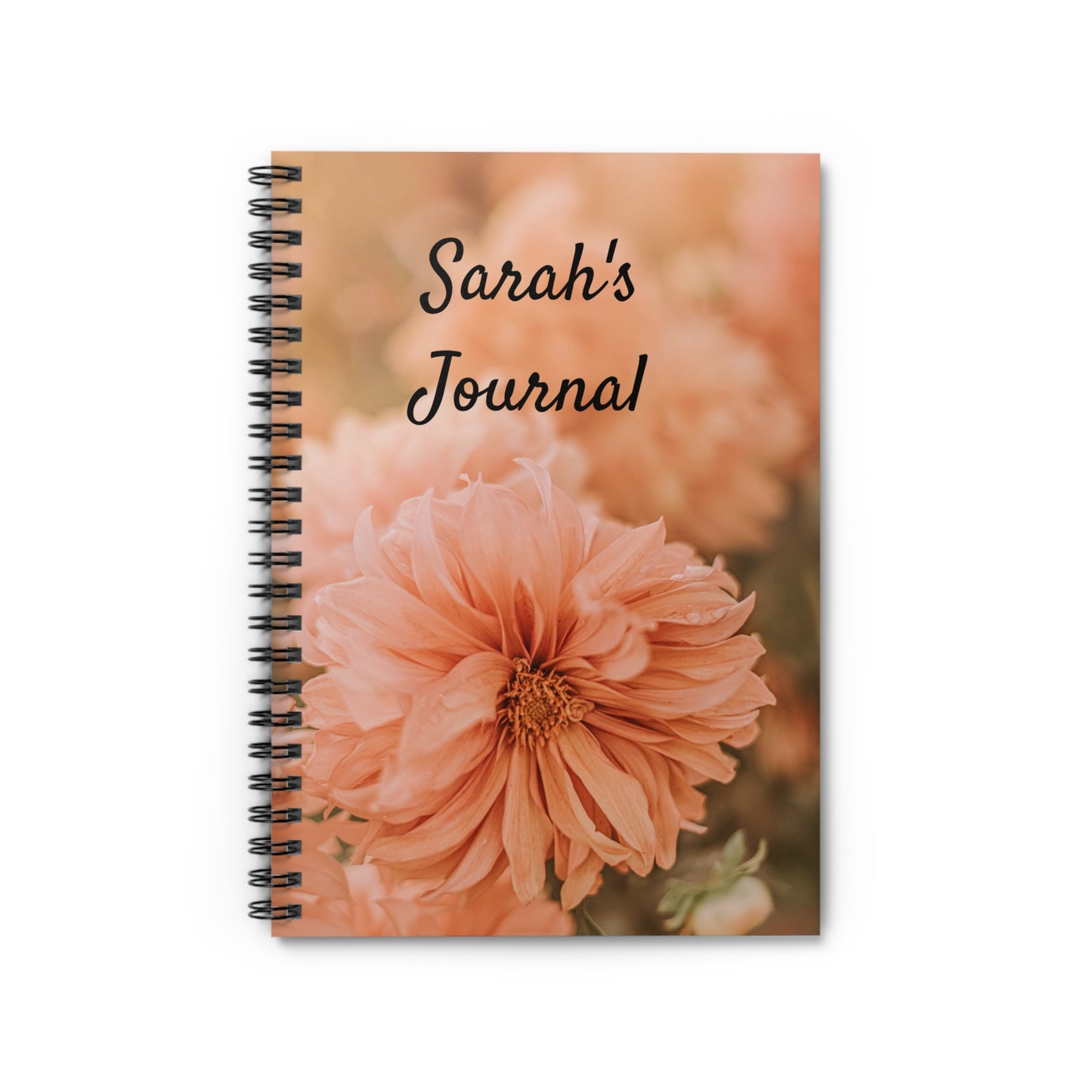Floral Spiral Notebook, Personalized Journal, Gift for Her, Writing Diary, Stationery for Students